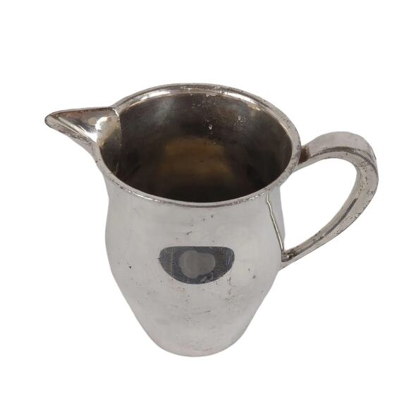 Vintage Mid-Century Silverplate Water Cocktail Pitcher, Minimalist Simple Modern - Picture 3 of 6